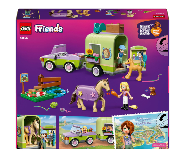 LEGO FRIENDS 42695 Przyczepa z koniem i źrebaczkiem - 1473471 - zdjęcie 9